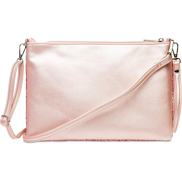 Каспер TA341 велике жіноче клатч XL з блискітками та паєтками для вечірок з ручкою, колір рожевий, розмір універсальний