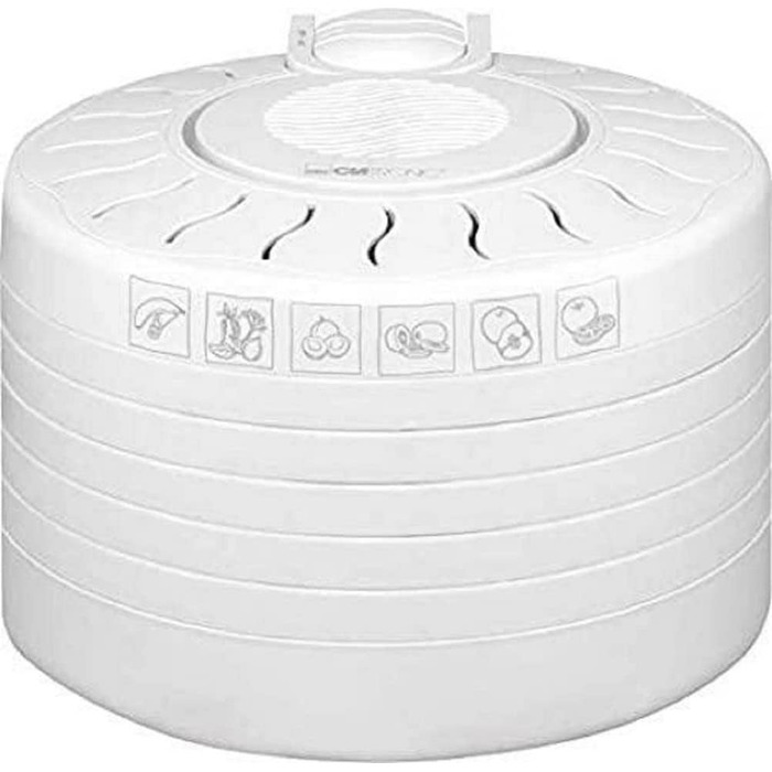 Дегідратор Clatronic DR 2751, 250 Вт із захистом від перегріву, сушить фрукти, овочі, зелень, м'ясо та багато іншого, змінне використання завдяки 5 рівням, які можна штабелювати, DR 2751 Single