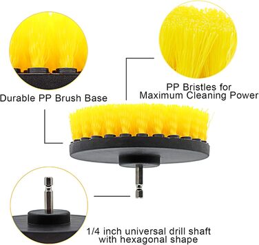 Щітка насадка акумуляторна викрутка, 5 шт. щітка акумуляторна викрутка дриль набір для чищення ванних кімнат, ванн, підлоги, марму