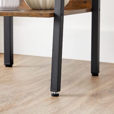 Книжкова полиця VASAGLE, драбина, 5 ярусів, вузька полиця, відкрита окремостояча полиця для кабінету, вітальні, спальні, кухні, промисловий дизайн, вінтажний коричневий-чорний LLS109B01 Вінтажний коричневий чорний 5 полиць (30 x 33,8 x 170 см)