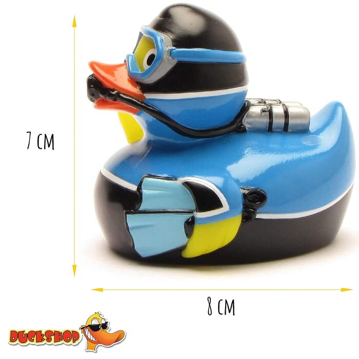 Гумовий каченя-дайвер I Спортивна качечка для пірнання IL 8 см - в комплекті гумова качечка-брелок I Іграшка для немовлят та дітей