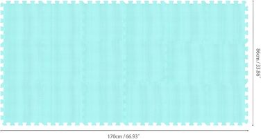 Еко килимок для повзання Ігровий килимок Дитячий нековзний нековзний килимок для захисту підлоги без забруднень. QQC-BCEGHIKa20N (30 x 30 x 1 см (18 шт. ), зелений), 20 Puzzle Eva Foam Puzzle Mat Puzzle Carpet Kids -