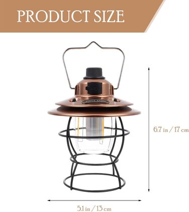 Багатофункціональний ретро-світлодіодний кемпінговий ліхтар з акумуляторною батареєю. Зручний ліхтар для намету на відкритому повітрі з гачком для підвішування. Тепле освітлення для кемпінгу та вечірок.