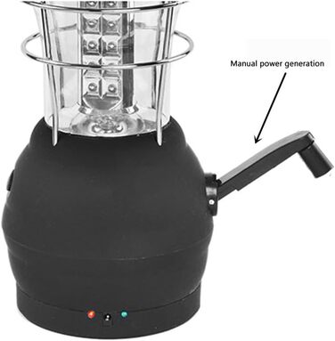 Сонячний динамо-ліхтар Valink 36 світлодіодний ручний ліхтар-ліхтар із динамо-підвіскою для кемпінгу, полювання, пішого туризму, вітрильного спорту, водонепроникний з 3 режимами яскравості