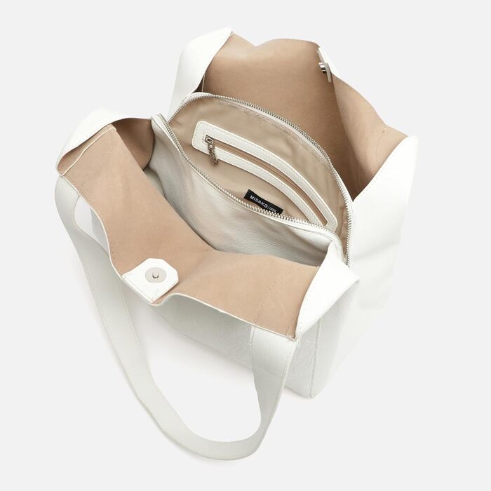 Велика сумка через плече з квітковим візерунком - Велика жіноча сумка через плече - Повсякденна, офіційна, неформальна Monoflor Wh