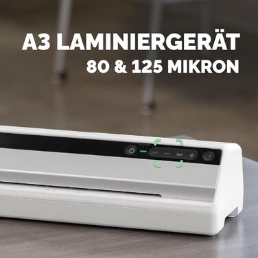 Ламінатор Fellowes Saturn A4 для офісу InstaHeat, час прогріву 60 секунд, усунення застрягання, автоматичне вимкнення для ламінату 80/100/125 мікрон включає 10 ламінаторів для дому та офісу (один)