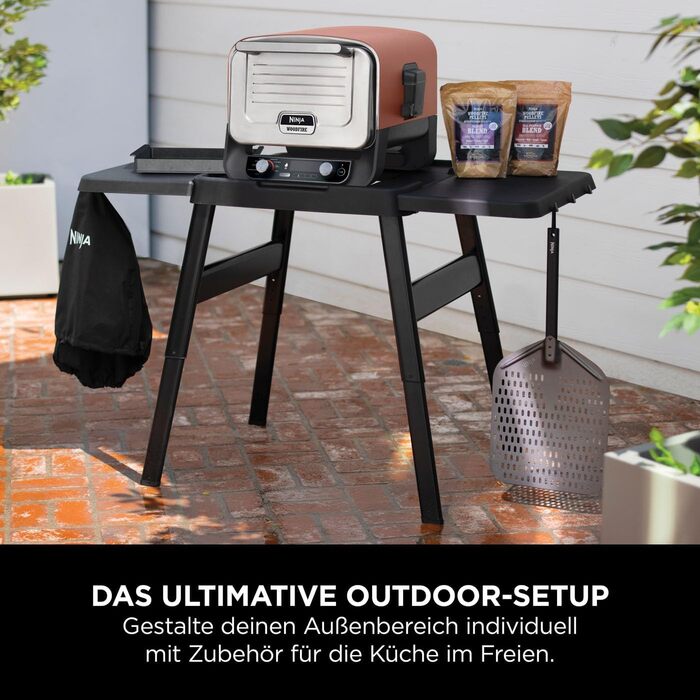 Регульована підставка та бічний столик для вуличної печі та гриля Ninja Woodfire Outdoor Family