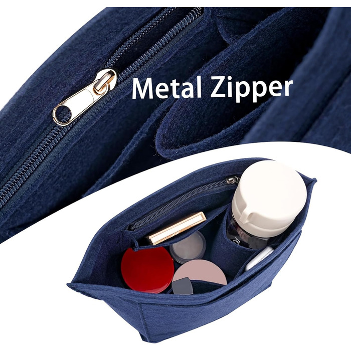 Вставка-органайзер для гаманця з фетру для сумочки Longchamp Le Pliage L (темно-синя, велика) Велика Темно-синя