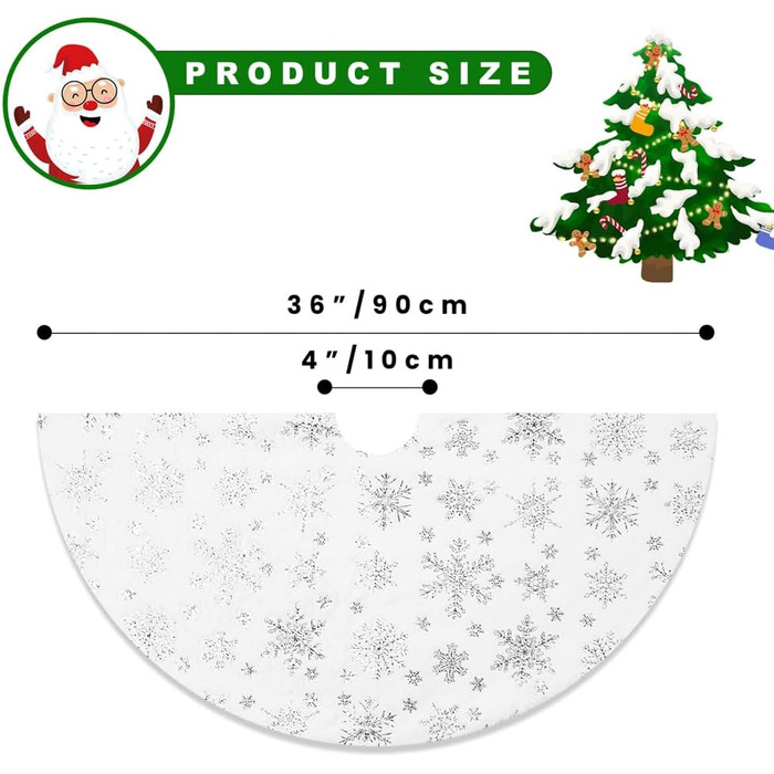 Різдвяна ковдра для ялинки 90 см Lanpn