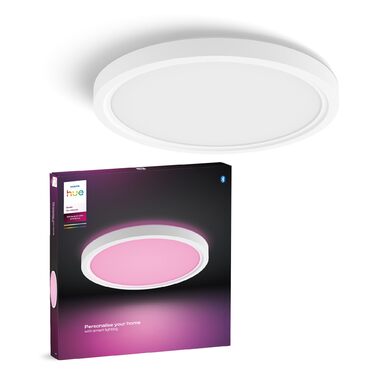 Стеля світлодіодний світильник Philips Hue Devote Slim, S, круглий 291 мм, білий