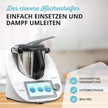 Паровий дивертор для Thermomix TM5 TM6 Паровий розрядник для захисту навісних шаф Кухонні аксесуари для відведення пари для Vorwerk TM-5 TM-6 для TM5/6 - Антрацит