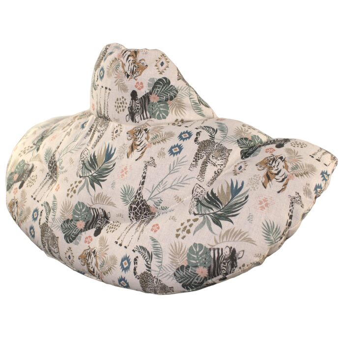 Подушка для шиї зі стійкою, органічна тканина та органічні зерна. Подушка для шиї Дикі тварини, тепла подушка - 2 в 1 - можливе тепло та холод - органічний житньо-пшеничний наповнювач