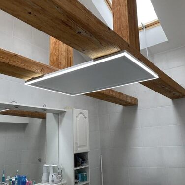 Інфрачервоний стельовий обігрівач, 700 Вт, інфрачервоний стельовий обігрівач зі світлодіодним освітленням, інфрачервоний обігрівач з термостатом, пульт дистанційного керування за допомогою застосунку, електричний стельовий обігрівач, нагрівальна панель, р