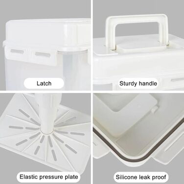 Контейнер для ферментації кімчі CCYLEZ 5 л, контейнер для зберігання халапеньйо з герметичною кришкою, контейнер для зберігання вдома, контейнер для ферментації огірків