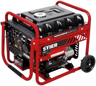 Інверторний генератор STIER SNS-500 5,0 кВт 75 дБ(A), Бензиновий аварійний генератор, Не потребує особливого обслуговування, для використання на вулиці, підходить для заряджання акумуляторів, компактний