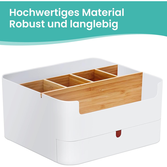 Організатор для косметики, зберігання косметики, контейнер для косметики, високоякісна багатофункціональна бамбукова косметичка з