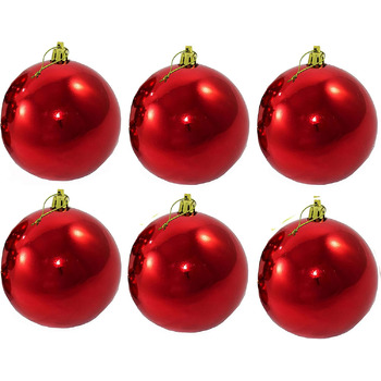 Різдвяні кульки 6 шт червоні Annastore