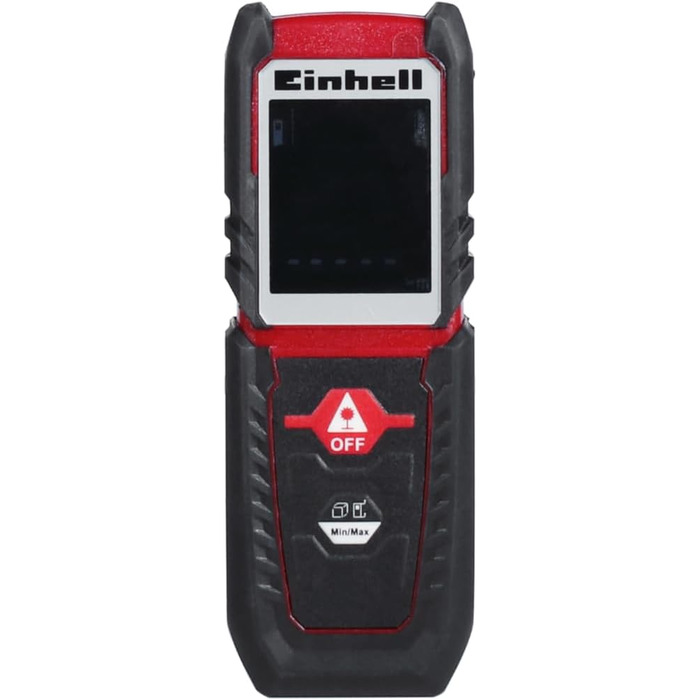Лазерний далекомір Einhell TC-LD 25 (до 25 м, вибір базової точки вимірювання, безперервний режим, автовимкнення, функція безпеки, з чохлом)