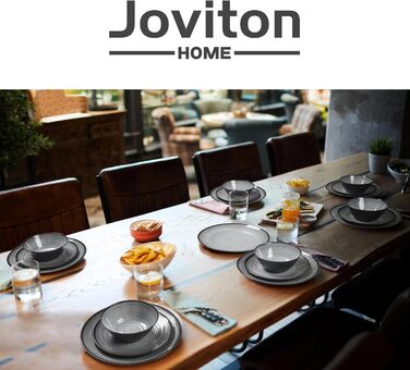 Набір меламінового посуду для 8 осіб, 24 предмети кемпінгового посуду, включаючи тарілки та миски, ідеально підходить для садових вечірок, вечірок на терасі, караванів