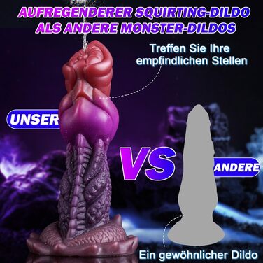 Фалоімітатор з функцією бризкання, 19 см бризкаючий монстр-фалоімітатор, бризкаючий дракон, силіконовий фалоімітатор дракона з присоскою, еякуляція фентезі анальна пробка тварина еякуляція секс-іграшка для жінок та чоловіків