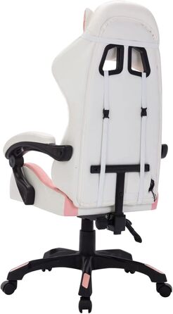 Ігрове крісло з RGB-підсвічуванням, офісне крісло, ігрове крісло, письмове крісло, обертове крісло, рожево-чорна штучна шкіра