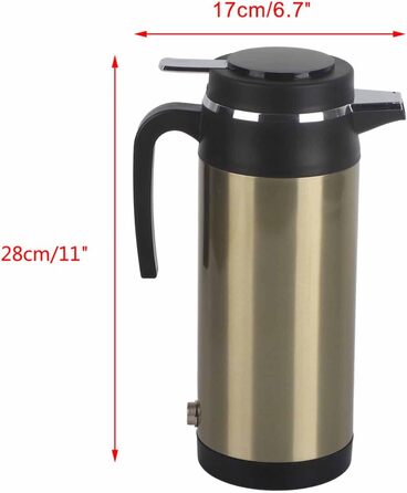 Вольт подорожній чайник чайник 12 вольт для автомобіля, 24 вольт 1 л з нержавіючої сталі електричний 12 вольт чайник автомобіль ва