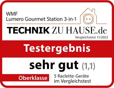 На 8 осіб, раклет фондю комбо, електричний, контроль температури, освітлення, 1800 Вт, компактний, матовий з нержавіючої сталі, 3in1 Gourmet Station