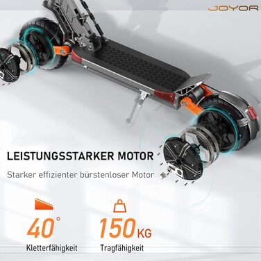 Електросамокат JOYOR серії S, 48/60В, 26/18Ач, 40-85 км, складаний