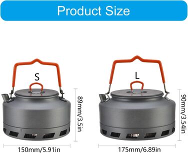 Портативний кемпінговий чайник, алюмінієвий сплав, кемпінгові кавники, свистячий чайник для кип&39ятіння, кавоварка, портативна заміна для подорожей 1,6 л