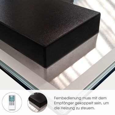 Інфрачервоний обігрівач дзеркала з термостатом, 580 Вт - Інфрачервоний обігрівач дзеркала - Інфрачервоний настінний обігрівач з пультом дистанційного керування - Електричний обігрівач, нагрівальна панель, радіатор - Дзеркало для ванної кімнати 100x60 см, 