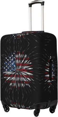 Чохол для валізи Пілотний кокпіт, захист від пилу та подряпин, принт Американський прапор та феєрверк, розмір 90