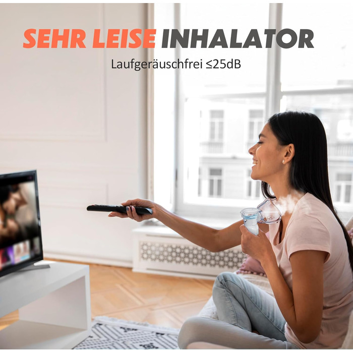 Інгалятор AU YAT для дорослих, портативний інгалятор, що перезаряджається, для дорослих і дітей, безшумний інгалятор для дітей, яскраво-білий