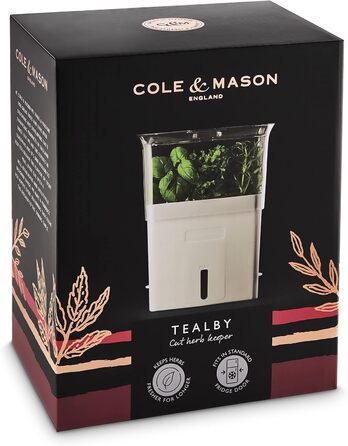 Горщик для свіжих трав Cole & Mason Tealby, коробка для нарізаних трав/коробка для нарізаних трав/кухня з коробкою для трав, акрил, довше зберігає трави свіжими, 2 роки гарантії