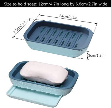 Мильниця з 4-х частин, мильниця з настінним кронштейном, для кухні та ванної кімнати, мильниця для мочалок з функцією зберігання в