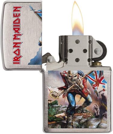 Запальничка Zippo 29432 Iron Maiden-Chrome Brushed-Spring 2017, срібляста, 5.8 x 3.8 x 2 см