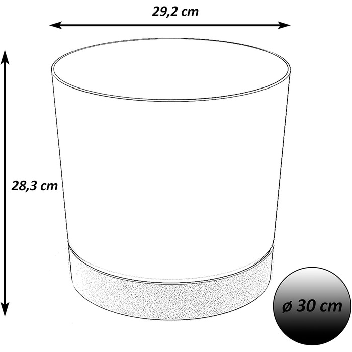 Горщик для квітів Tymar з блюдцем, 2 шт. , декоративний пластиковий горщик для рослин, сучасний, круглої форми, для внутрішнього в