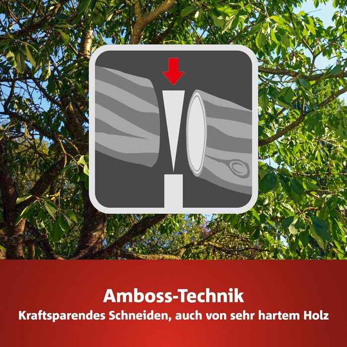 Обрізувачі дерев WOLF-Garten PREMIUM PLUS RS 4000 з ковадлом (для гілок діаметром до 25 мм, з лезами з антипригарним покриттям, ідеально підходять для звичайної обрізки дерев) 73CFA005650, червоно-жовті, Premium Plus Single