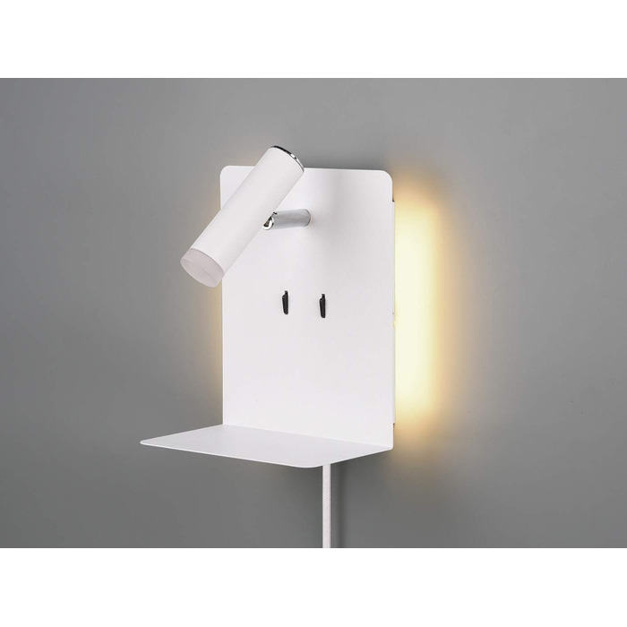 Стільний настінний LED-світильник Trio Leuchten Element 222570231, матовий білий метал, 1 x 3 Вт, з USB-портом для зарядки