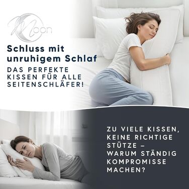 Класична подушка для сну Moon Single Side 40x200 см 100 поліестер (564380) 40x200 см Білий 1