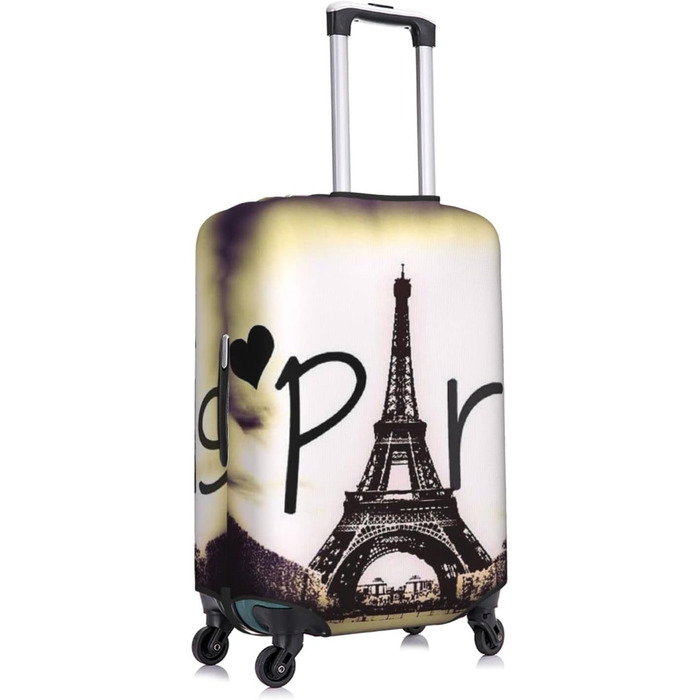 Чохол для валізи Tower Love Paris, захисний, міцний, для багажу розміром 45.7-81.3 см, XL, Чорний