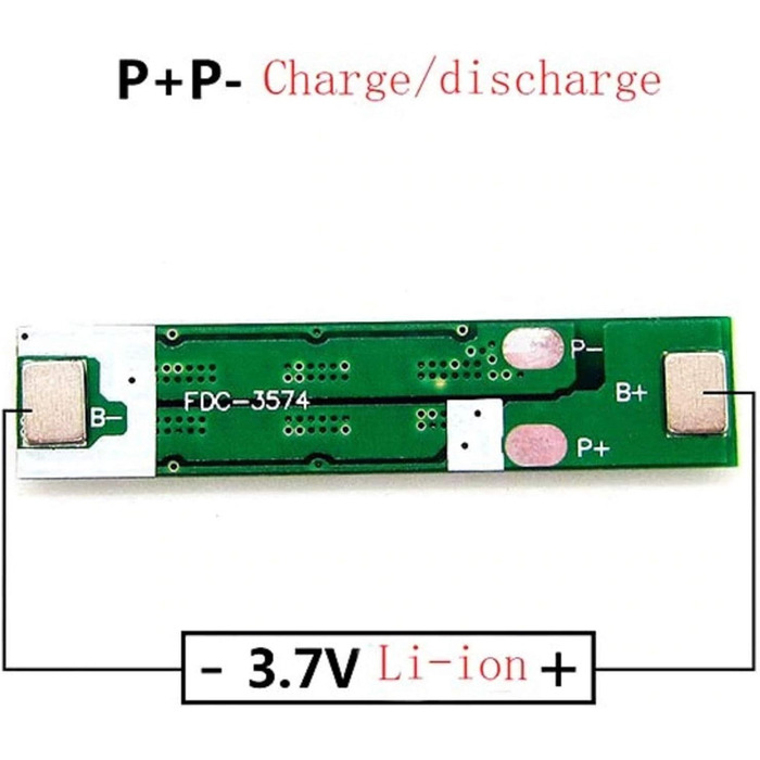 Плата захисту акумулятора BMS PCM, 5 шт., 1S 15A 3.7V Li-Ion Lithium Liv