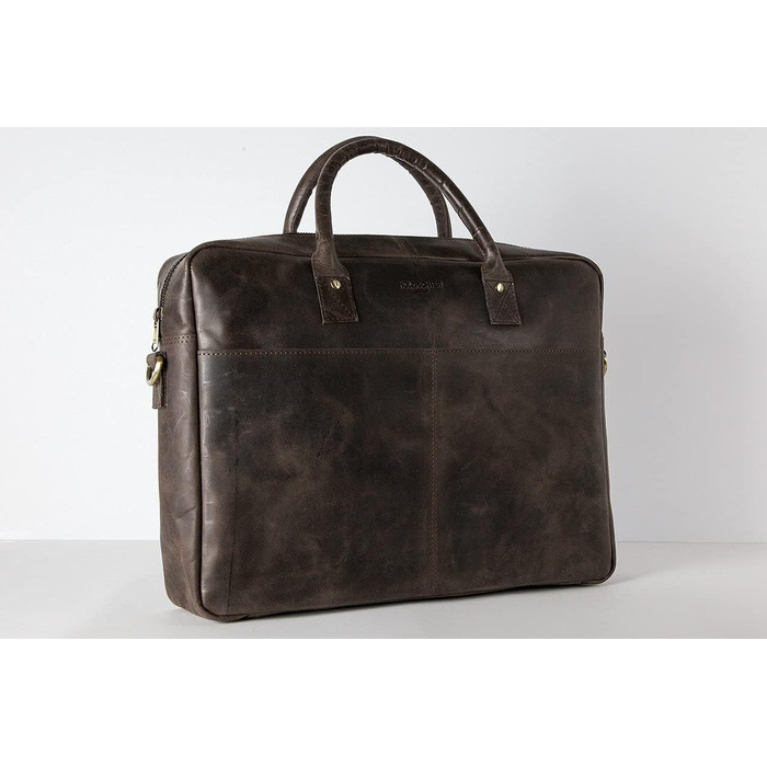 Портфель (M). Велика сумка, сумка для ноутбука і сумка через плече зі шкіри ручної роботи. Високоякісна чоловіча сумка з натуральн