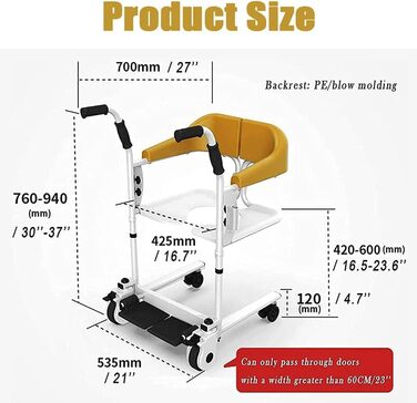 Портативний підйомник для пацієнтів Tranair для дому, портативний підйомник для перенесення з розділеним сидінням на 180, приліжкове крісло, крісло для ванни поруч із ліжком, ручний підйомник для людей похилого віку з обмеженими можливостями, Maximum Bela