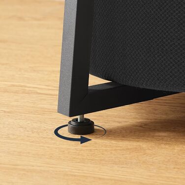 Круглий бічний столик HOOBRO, трирівнева тумбочка з полицями та тканинною кишенею, журнальний столик для невеликих приміщень, столик-диван, столик для перекусу, для вітальні, спальні, вінтажний коричневий та чорний EBFB169BZ01