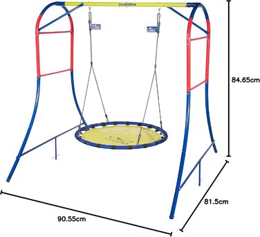 Гойдалка-гніздо Каркас гойдалки виготовлений з металу-Гойдалка садова-64023, 120 см одномісна, 64023