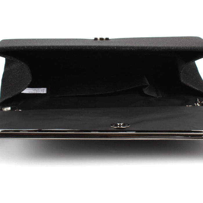 Чорний клатч з блискітками та знімним ланцюжком для вечірки, весілля, балу або урочистого заходу 06152