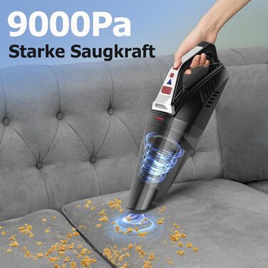 Акумулятор для ручного пилососа Hihhy, акумуляторний ручний пилосос 12000Pa зі світлодіодним світлом, портативний міні-пилосос з ш