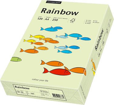 Папірус 88042590 принтер Папір Rainbow 120 г/м, А4 250 аркушів світло-зелений