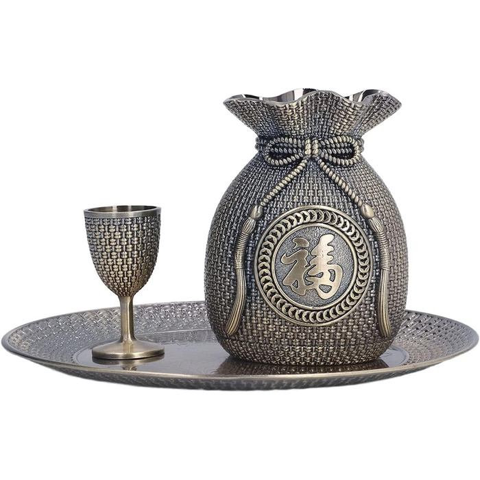 Турецький чайний сервіз у вінтажному стилі, сплав цинку, рельєфний візерунок, стійкі кольори, надзвичайно міцний, турецький кавовий набір