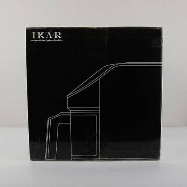 Фритюрниця IKAR Cube XXL 7 л сімейного розміру, фритюрниця 10-в-1, фритюрниця без олії, фритюрниця з сенсорним дисплеєм, можна мити в посудомийній машині, тиха, 4-6 порцій, нержавіюча сталь чорна